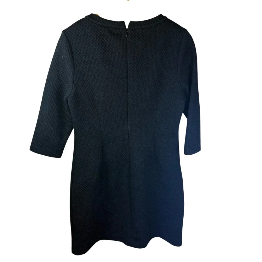 Boden Marisol Jacquard‎ 3/4 Black Size 10 Dress Preppy Formal